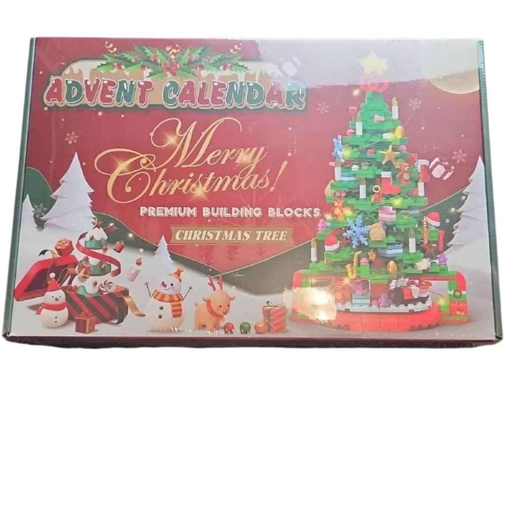 Advent Calendar Christmas Tree Building Blocks Set Count Down To Christmas - Picture 4 of 8